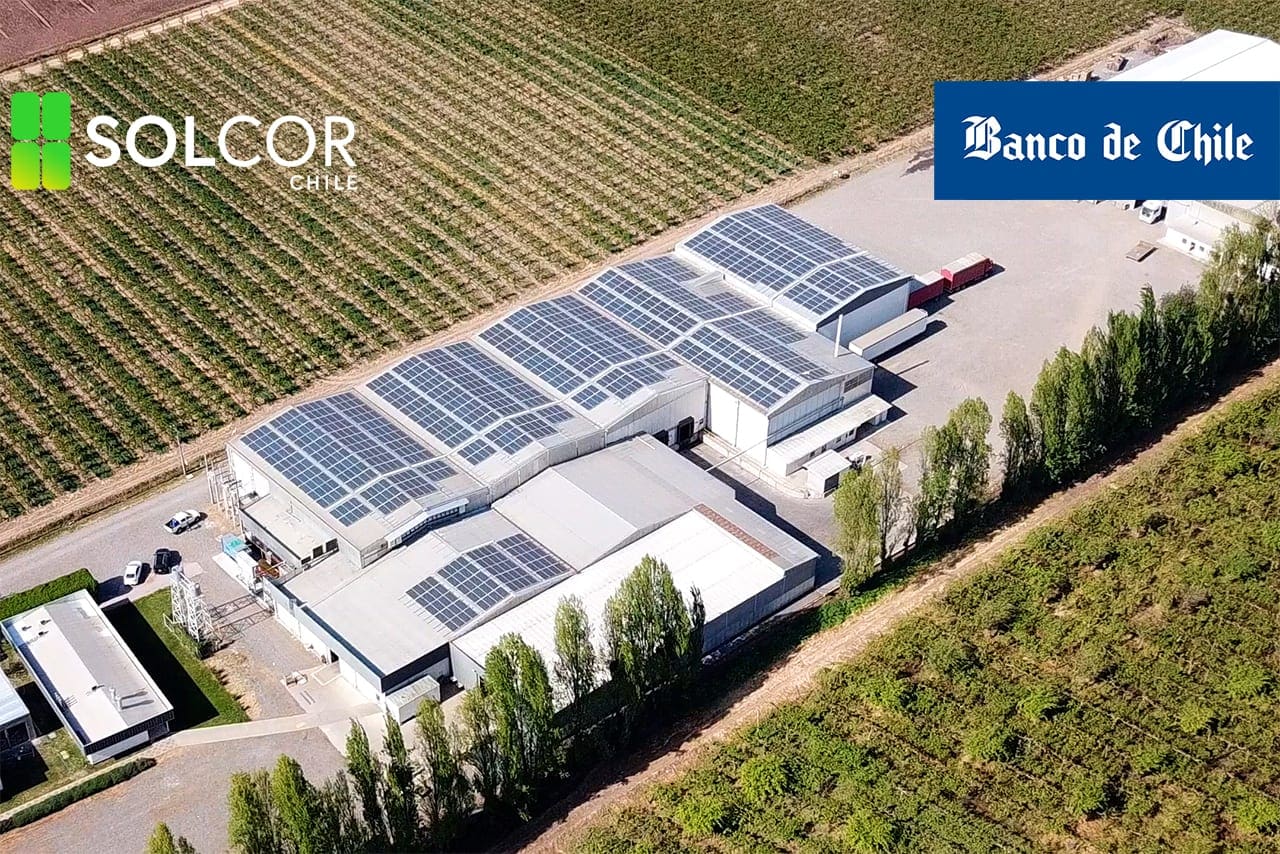 Leasing paneles solares Banco de Chile - Solcor Chile