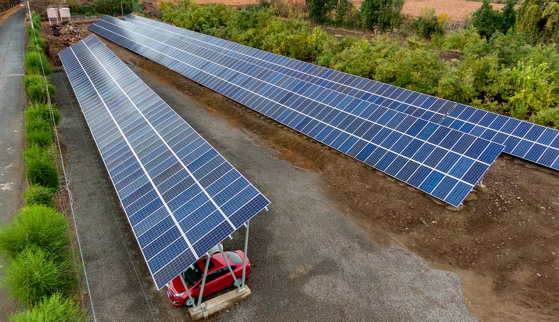 Paneles Solares Estacionamientos - Solcor Chile